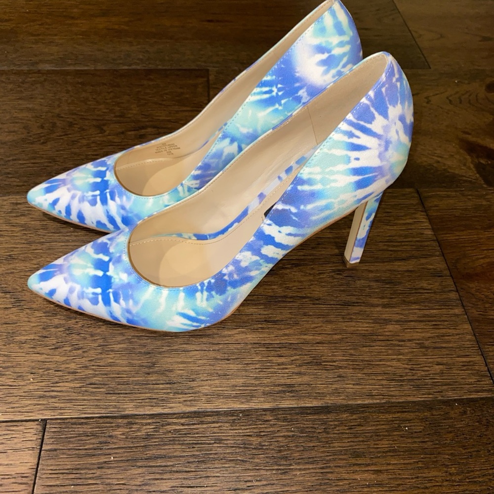 Nine West Blue Tie-Dye Heels
